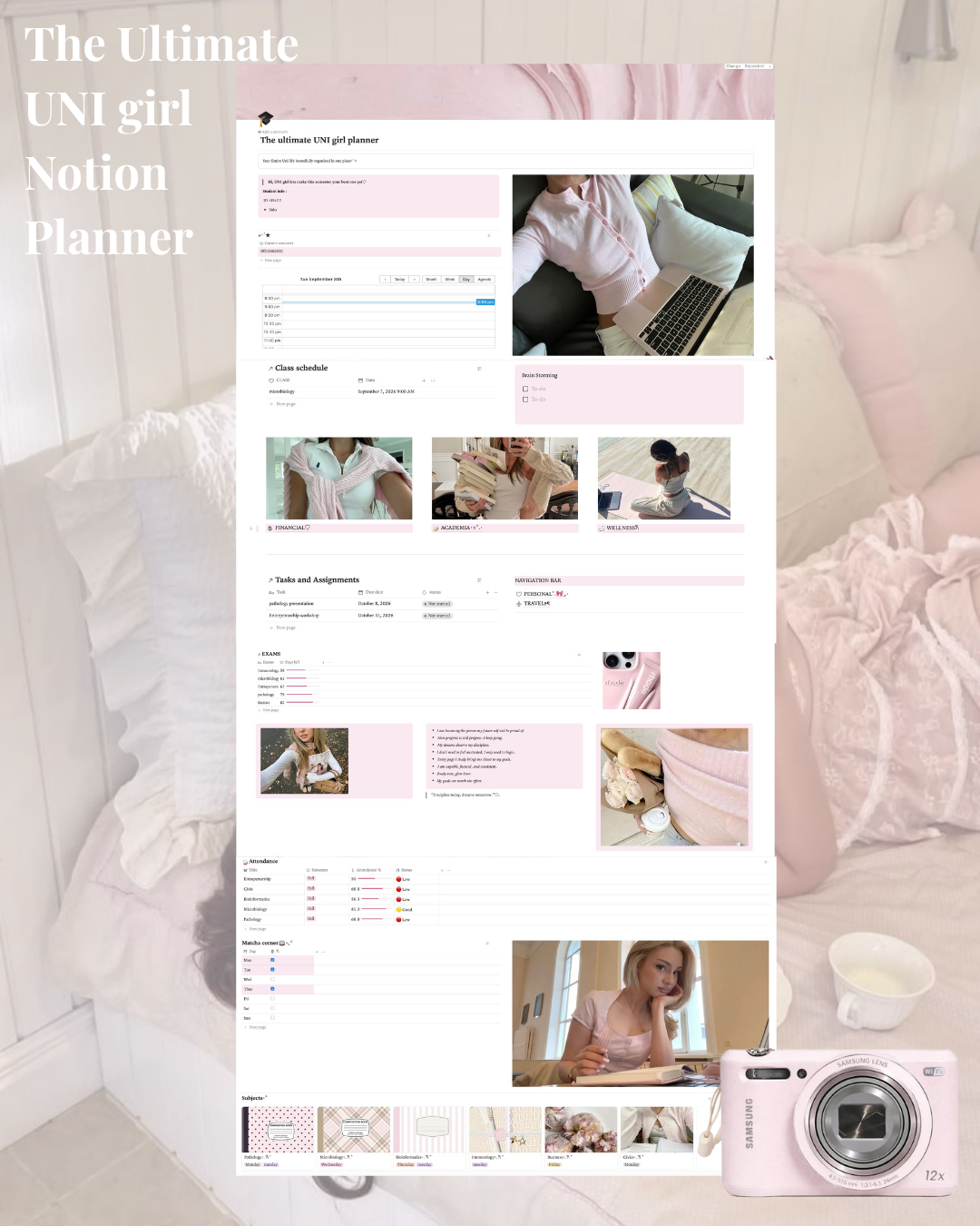 The Ultimate UNI girl Notion Planner ♡