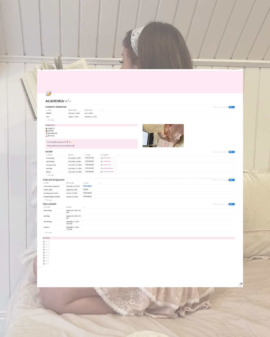 The Ultimate UNI girl Notion Planner ♡